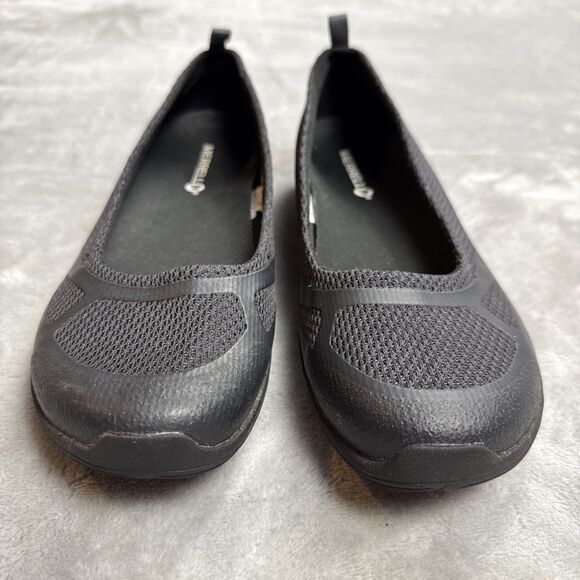 Merrell Women’s Mesh Ballet Flats Black Size 8 (EU 38.5) Slip-On Lightweight - Picture 3 of 7